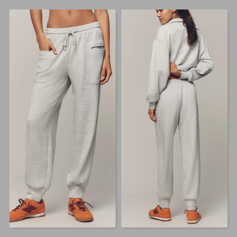 Anthropologie Size XL Daily Practice Cargo Sweatpants Light Heather Gray
